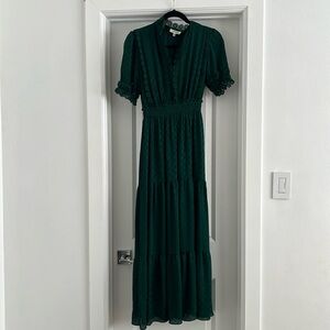 Max studio long green dress